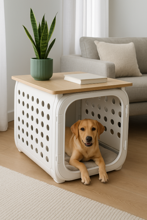 Stylish Dog Crate Table Topper That Blends Comfort and Function