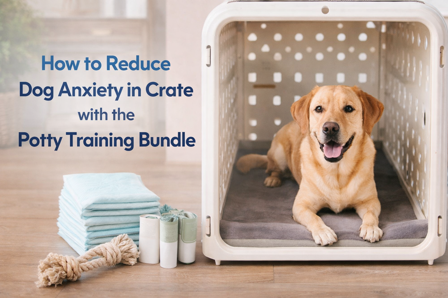How to Reduce Dog Anxiety in Crate with the Potty Training Bundle