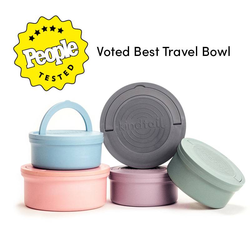 KindTail Cozy Companion pet travel bowl, lightweight and foldable for convenient feeding on the go.