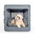 KindTail  PAWD® Lounger | Pet Crate luxury bed in dark grey inside a dark grey crate