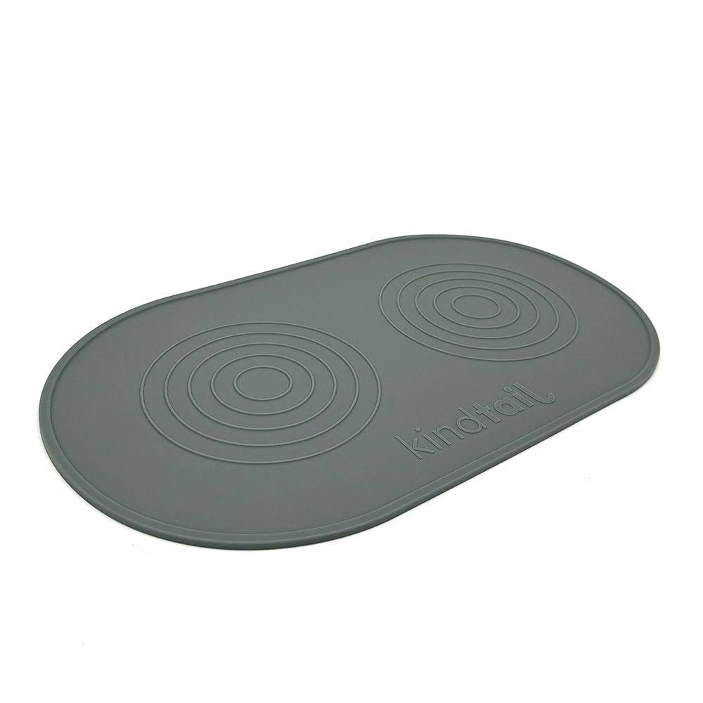 grey silicone dog food mat