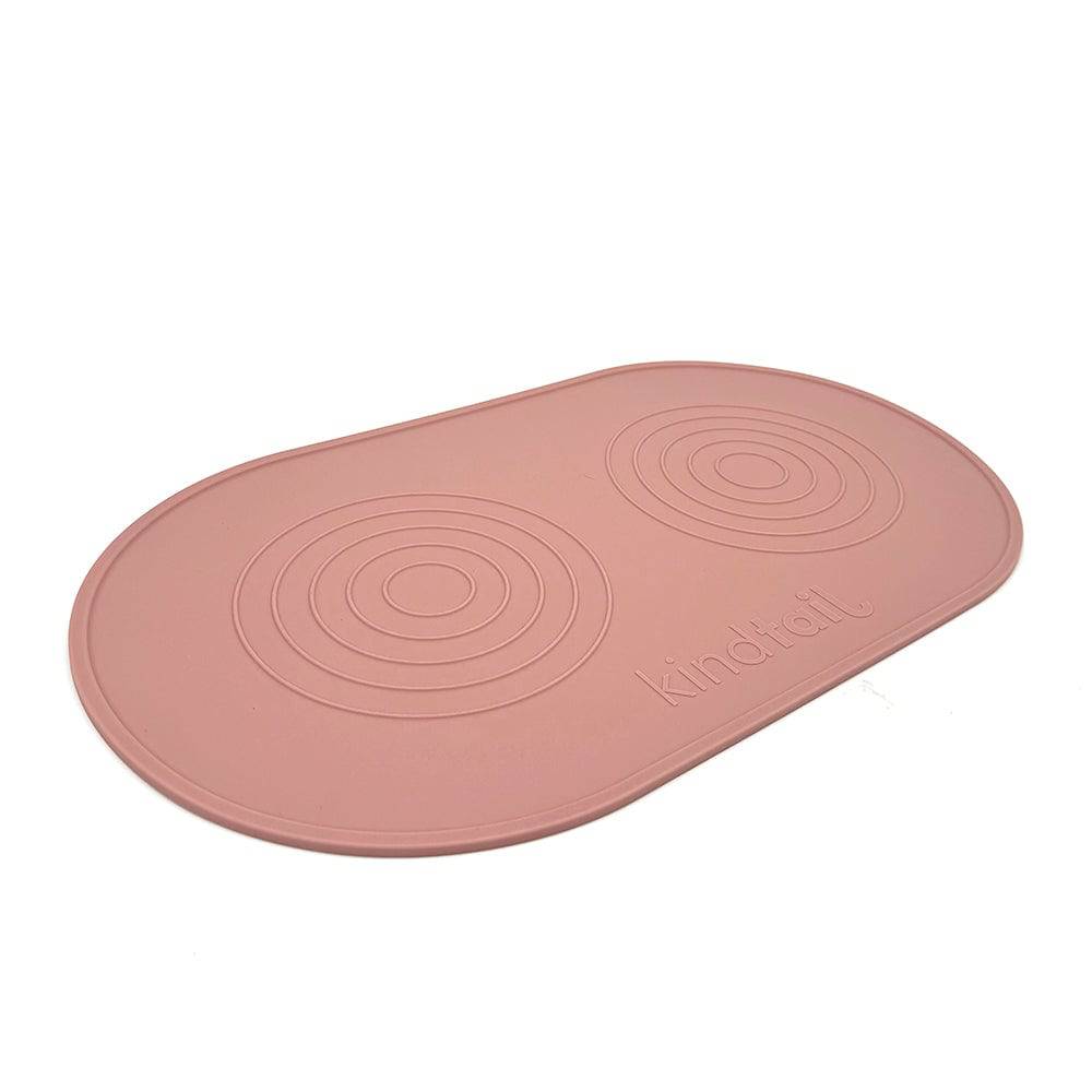 pink silicone dog food mat