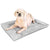 KindTail Crate pad light grey dog bed with white dog 