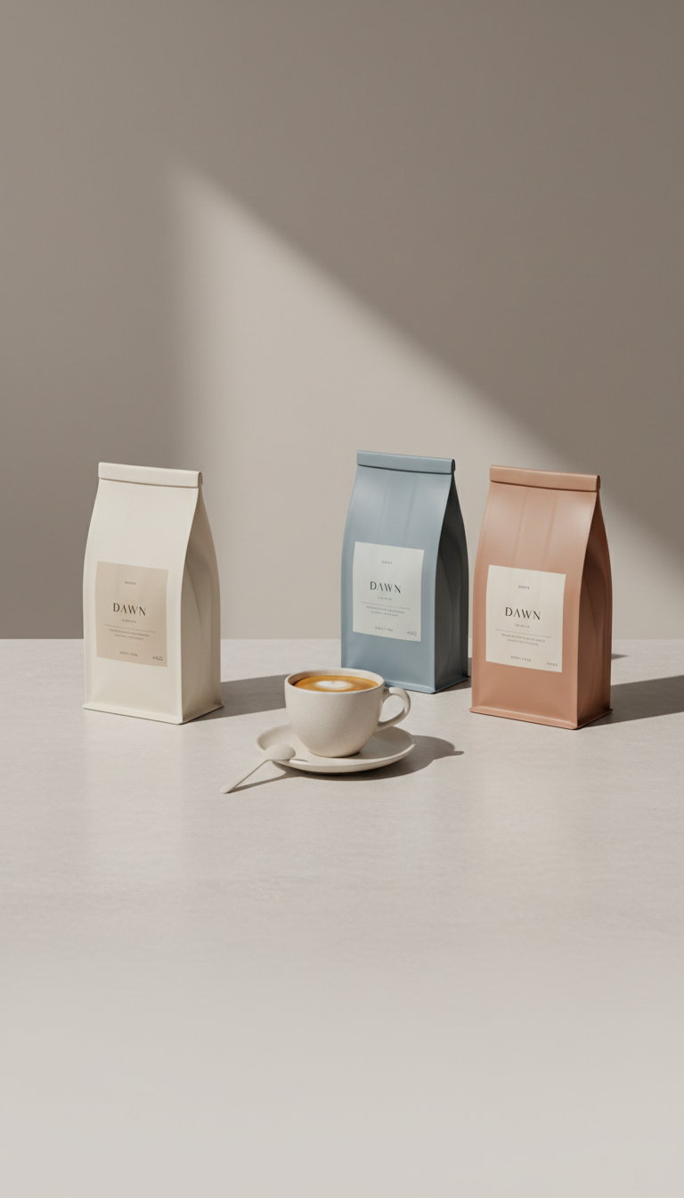 Espresso in minimalist matte ceramic cup