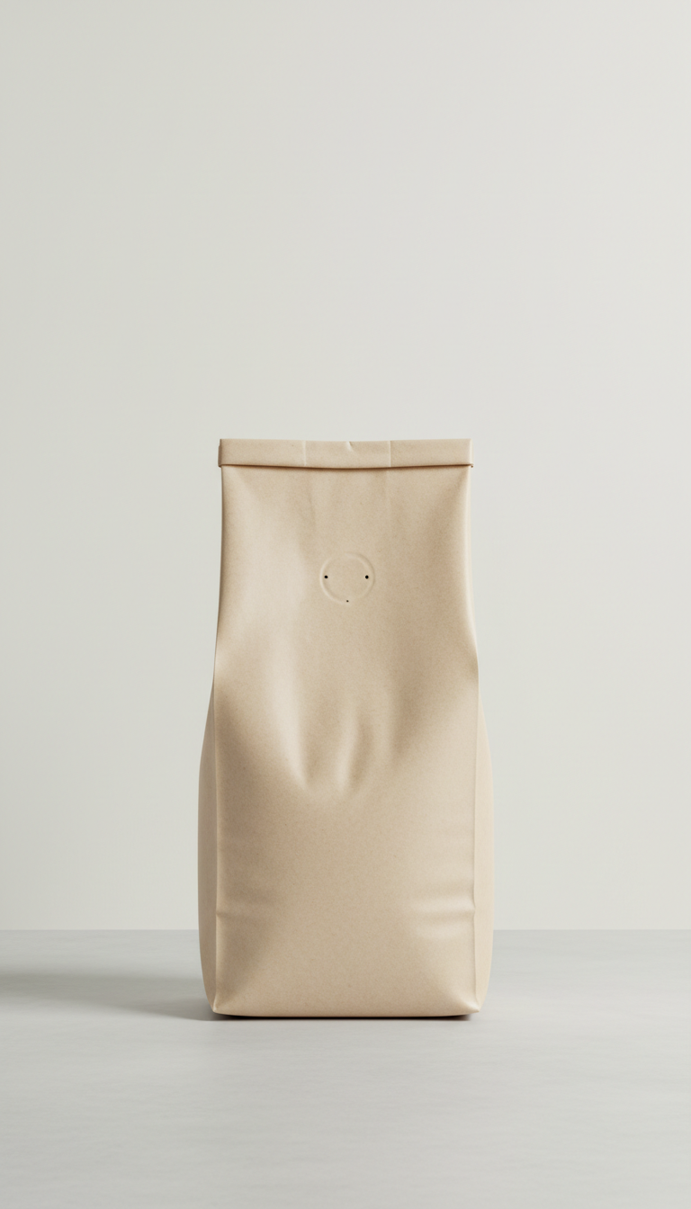 Single-origin whole bean coffee bag