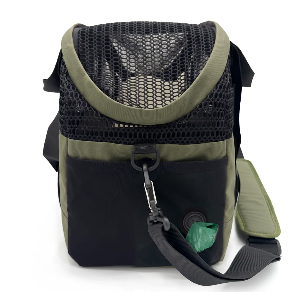 Green KindTail carrier bag with handles, made of durable material, suitable for carrying groceries or everyday items.