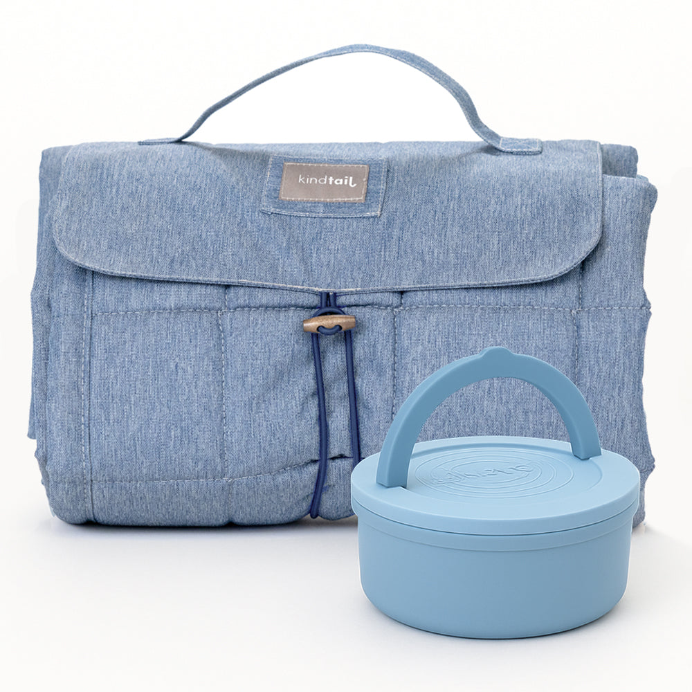 Picnic Bundle  I   Portable Dog Bed and Bowls - KindTail